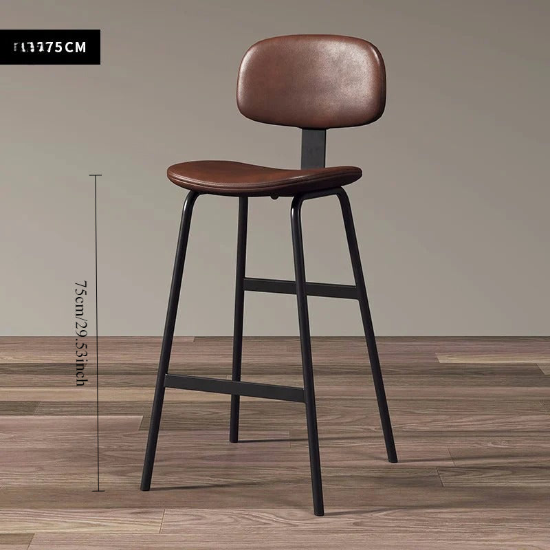 Simple business backrest high chair Nordic midisland bar chair Modern bar chair Internet celebrity bar stool Cafe high stool