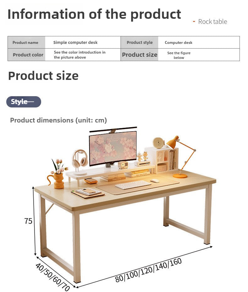 Computer Desk Office Simple Modern Home Desk Student Bedroom Writing Desk Computer Desktop Table