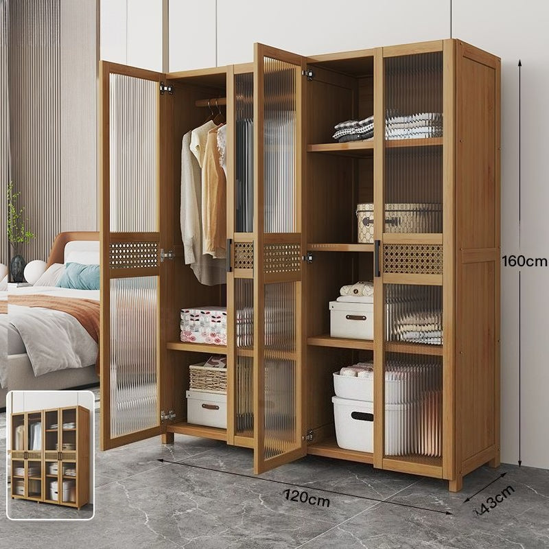 Wardrobe rental room simple and e****mical solid wood durable dormitory solid wood storage cabinet children's small apartment