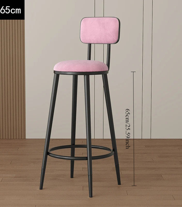 Home Bar Modern Stool Simple Tall Bar Nordic Wine Bar Chair Chair Gold Light Luxury Height Wrought Iron Back Chair