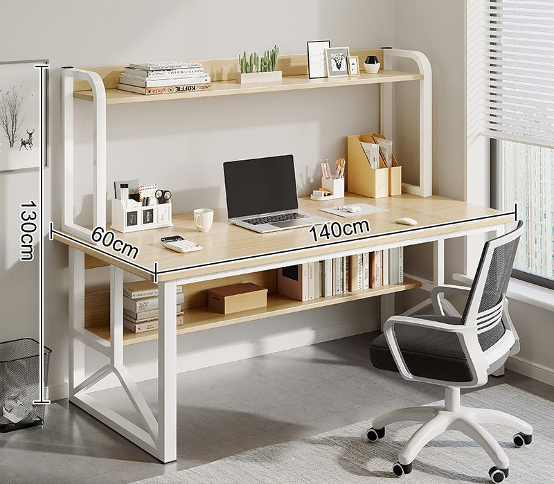 Computer desk Desktop desk Bookshelf Integrated table Simple bedroom Female student Home study writing desk Desk