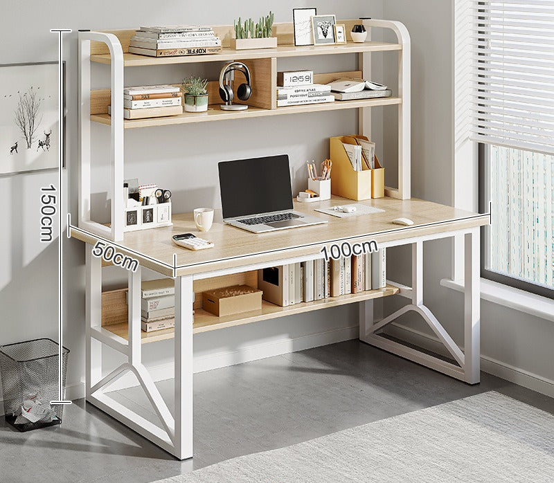 Computer desk Desktop desk Bookshelf Integrated table Simple bedroom Female student Home study writing desk Desk