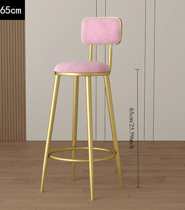 Home Bar Modern Stool Simple Tall Bar Nordic Wine Bar Chair Chair Gold Light Luxury Height Wrought Iron Back Chair