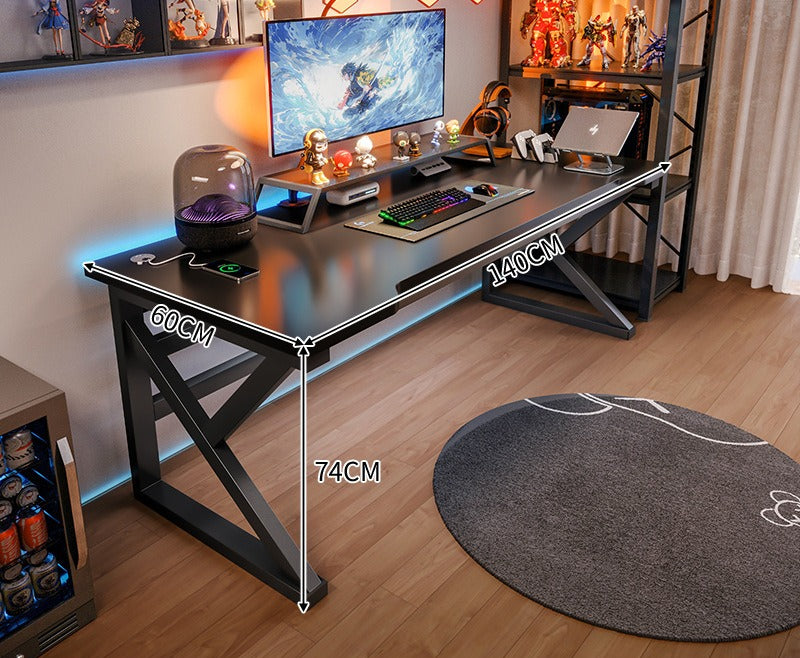 Computer desk desktop household carbon fiber e-sports table and chair set bedroom game table simple workbench desk