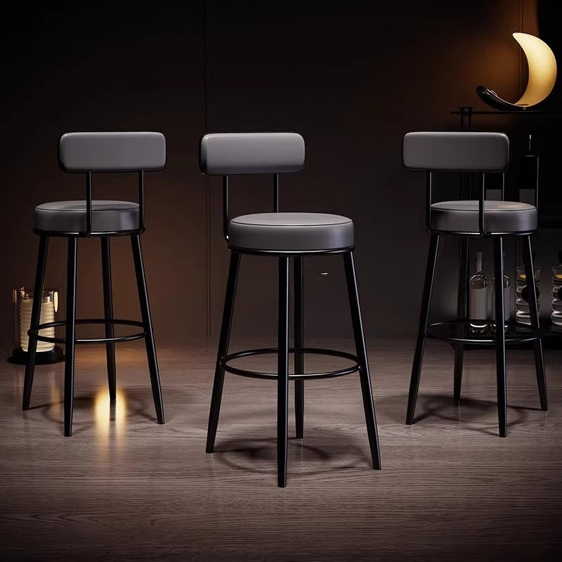 Simple backrest high chair Nordic midisland bar chair Modern bar chair Internet celebrity home bar stool Cafe high stool