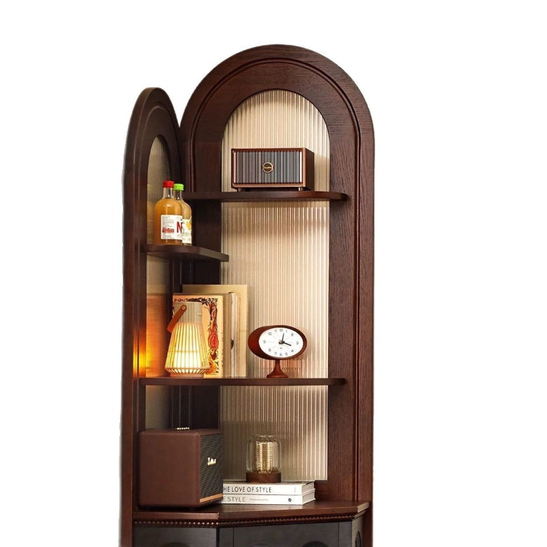 French retro solid wood triangle living room shelf corner bedroom small apartment bookshelf corner corner corner storage