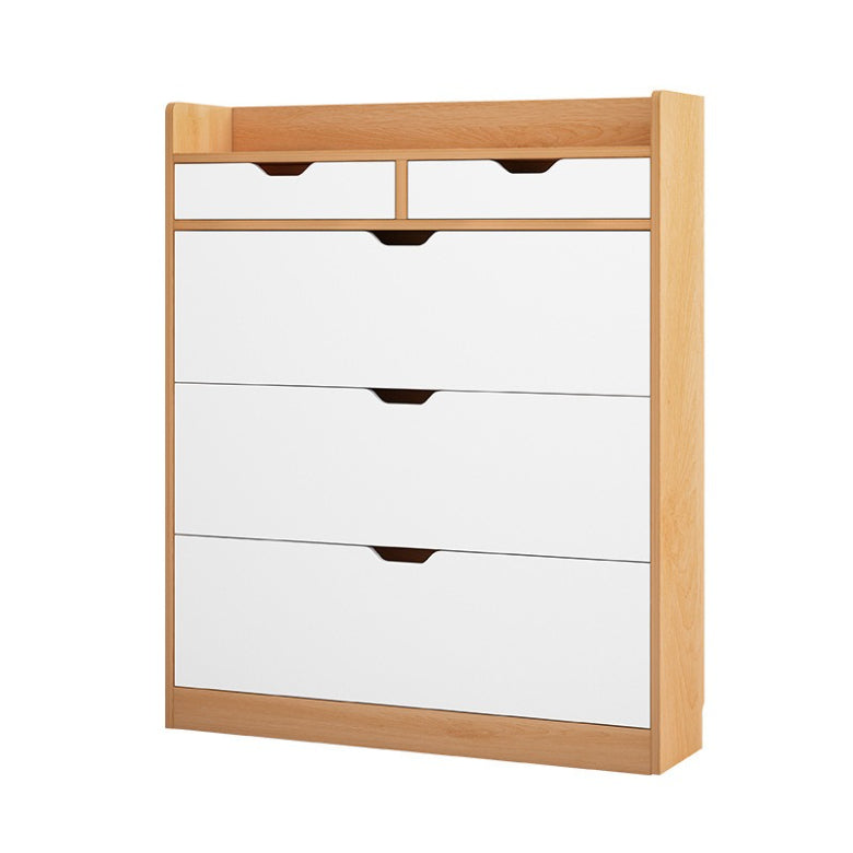 Tipping bucket shoe cabinet narrow and ultra-thin 17cm household e****mical door large-capacity entrance cabinet multi-layer simple storage shoe rack