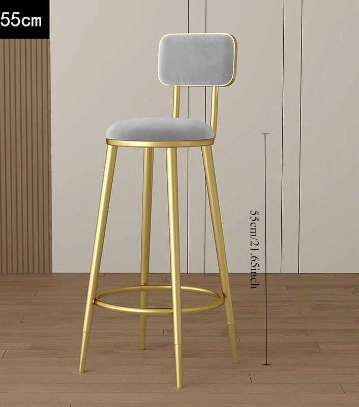 Home Bar Modern Stool Simple Tall Bar Nordic Wine Bar Chair Chair Gold Light Luxury Height Wrought Iron Back Chair