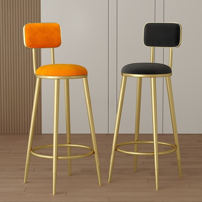 Home Bar Modern Stool Simple Tall Bar Nordic Wine Bar Chair Chair Gold Light Luxury Height Wrought Iron Back Chair