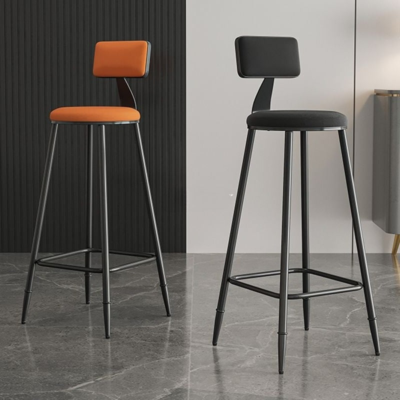 Wrought iron bar chair Modern simple home backrest Bar stool Bar chair High stool Nordic milk tea shop Front desk chair