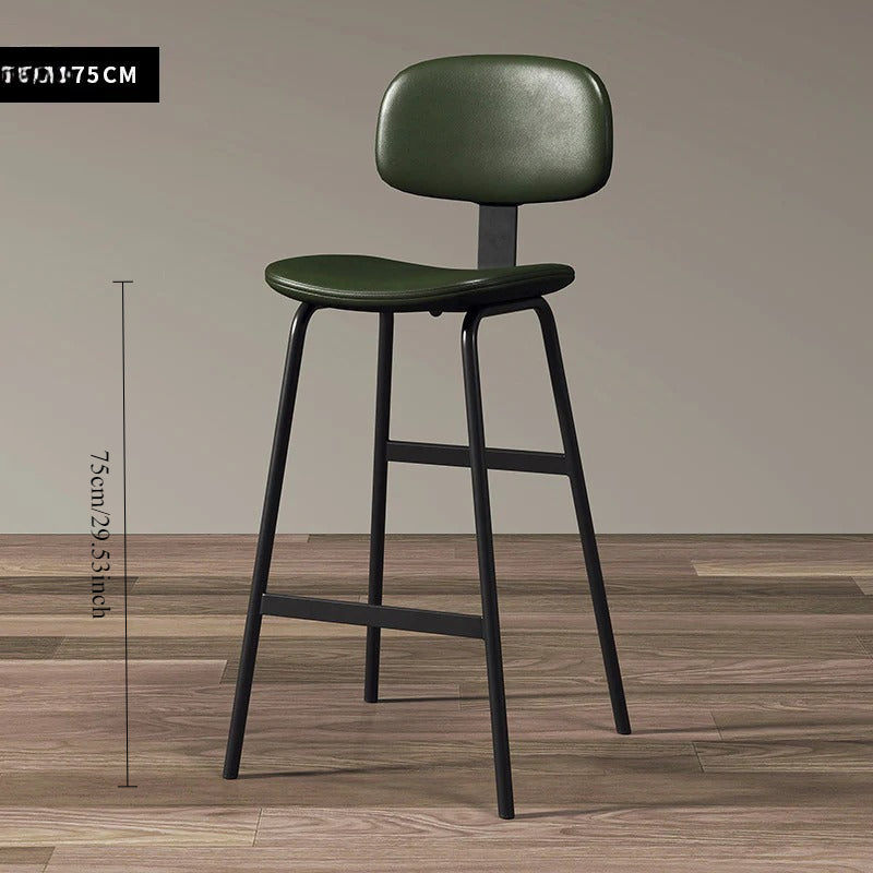 Simple business backrest high chair Nordic midisland bar chair Modern bar chair Internet celebrity bar stool Cafe high stool