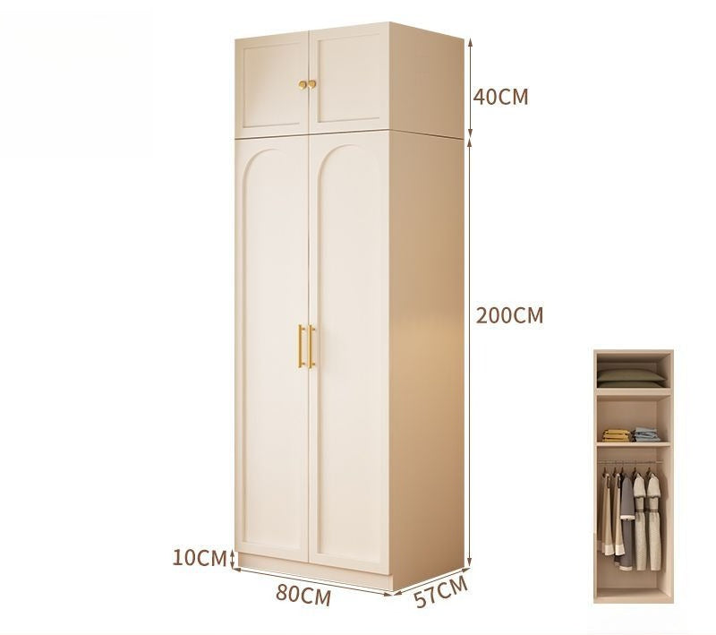 Wardrobe household bedroom solid wood cabinet to top opposite door glass combination large wardrobe with drawers combination cabinet factory