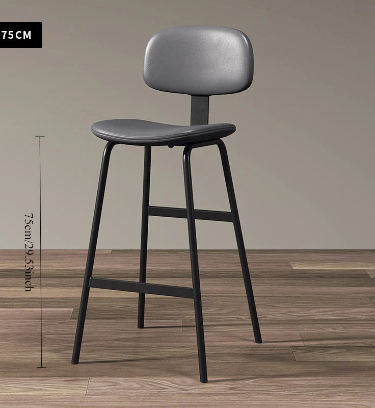 Simple business backrest high chair Nordic midisland bar chair Modern bar chair Internet celebrity bar stool Cafe high stool