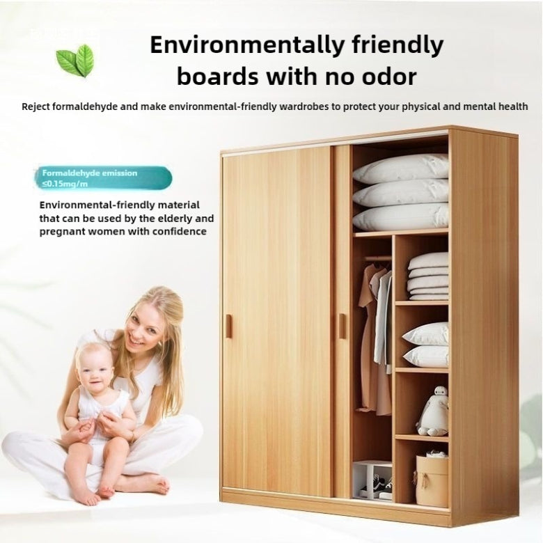 Wardrobe Home Bedroom Simple Wardrobe Strong and Durable Rental Room Clothes Cabinet Small Unit Children's Cabinet Wardrobe