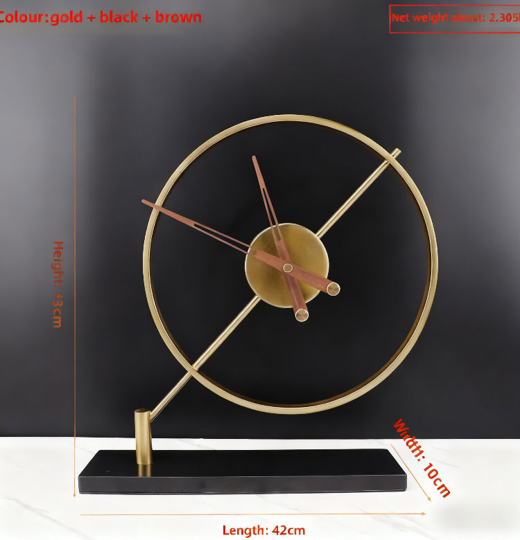 Haoke Chuangyi Home Furnishing Modern Simple Acrylic Metal Clock Table Clock Tabletop Ornament Study Living Room Bedroom