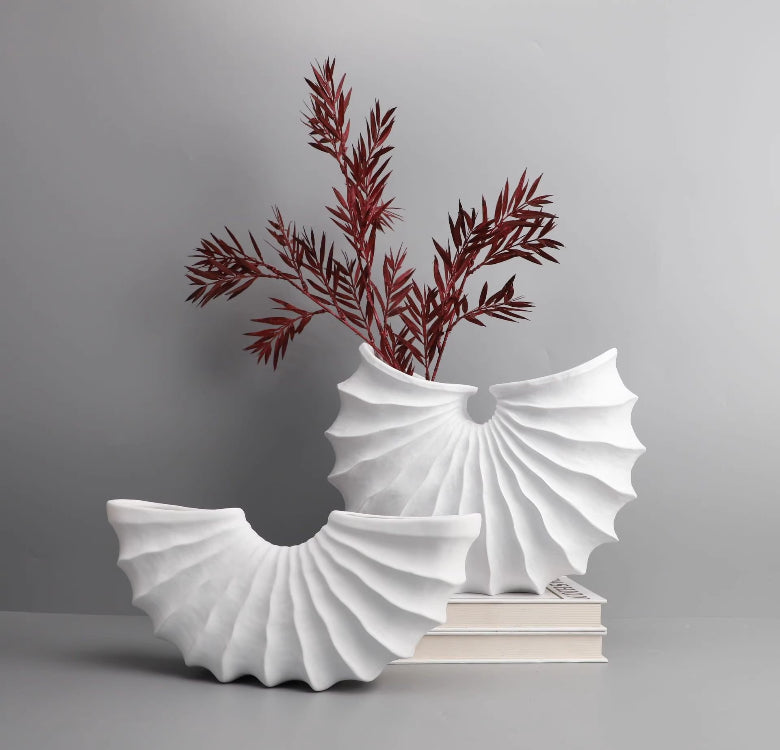 Modern minimalist creative geometric conch vase ornament model house sales office living room home accessories