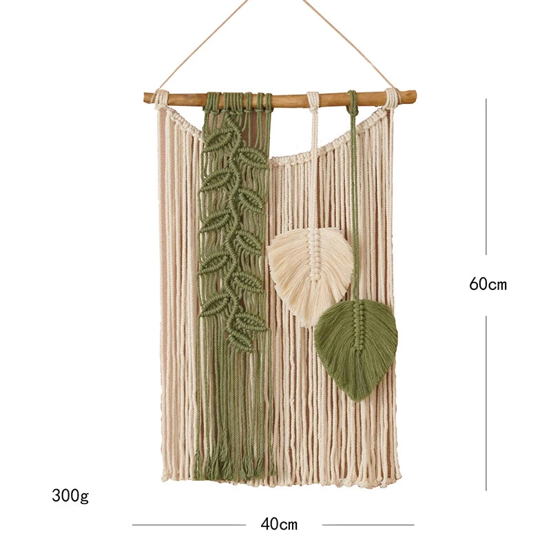 Wholesale Cotton Boho Leaf Macrame Home Décor Decorative Hanging Wall Art Wall Decor for Home Wall Living Room
