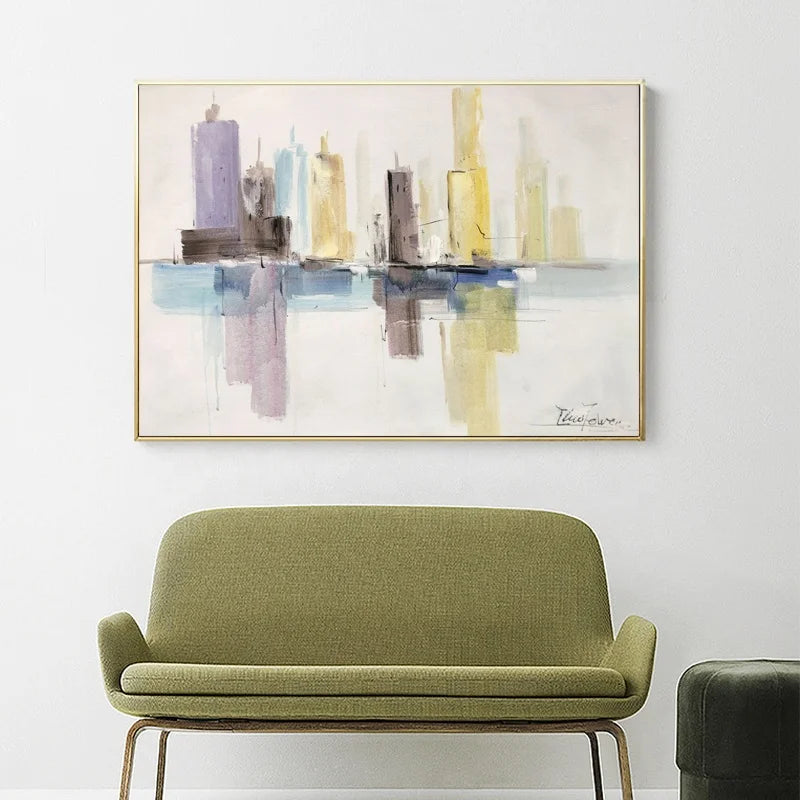 Landscape Wall Art Hand Painted Canvas Work Living Room Wall Decoration Oil  Painting Canvas Wall Art Painting
