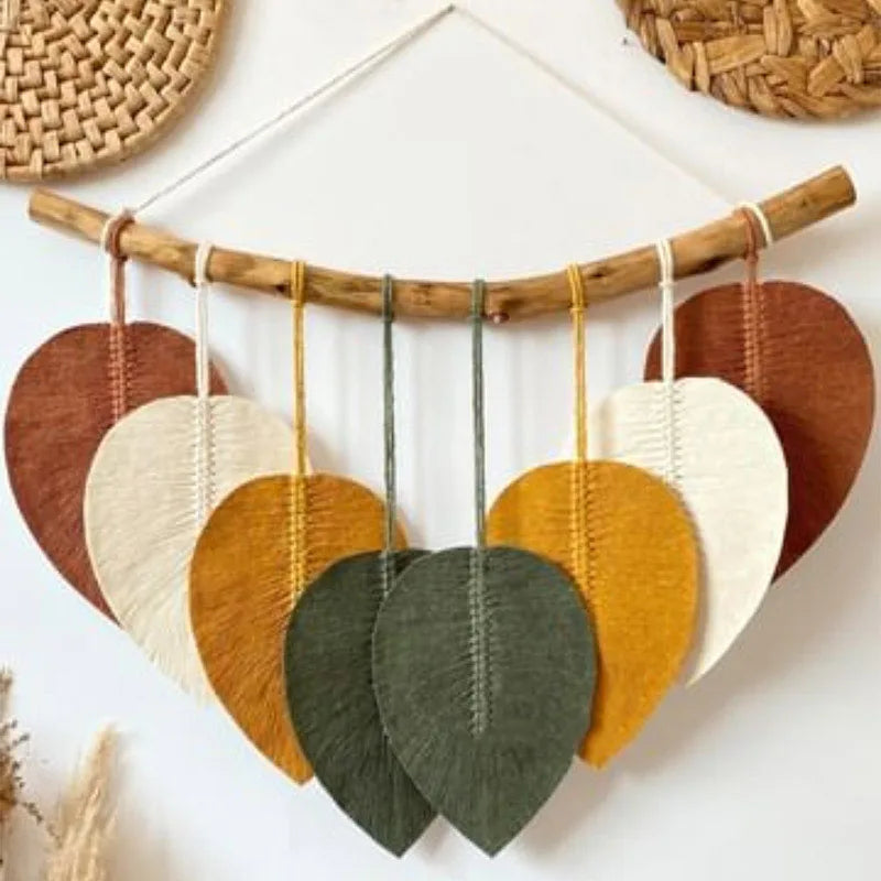 Leaf 100% Handmade Macrame Home Décor Decorative Tapestry Hanging Wall Art Wall Decor for Home Wall Living Room