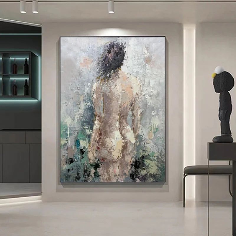 Nude Lady Oil Paintings Home Decorations Abstract Canvas Wall Art Living Room Hand Painted Naked Painting