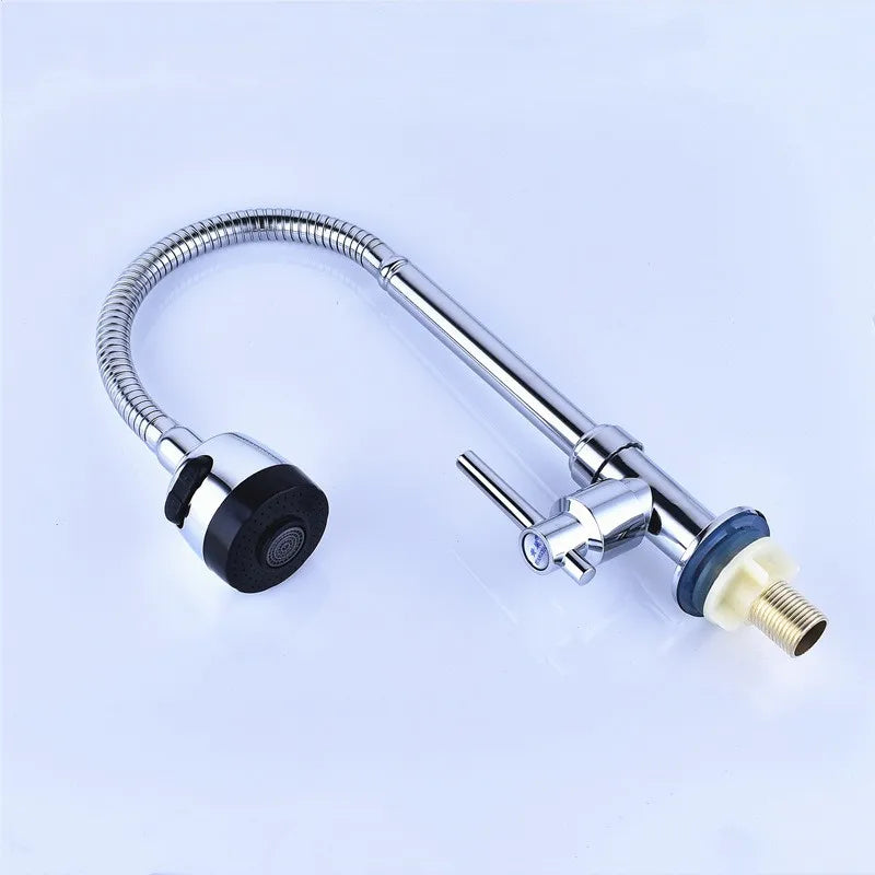 Kitchen Faucet with Big Spot  Cold Water Sink Faucet Household  Rotatable Vertical Faucet
