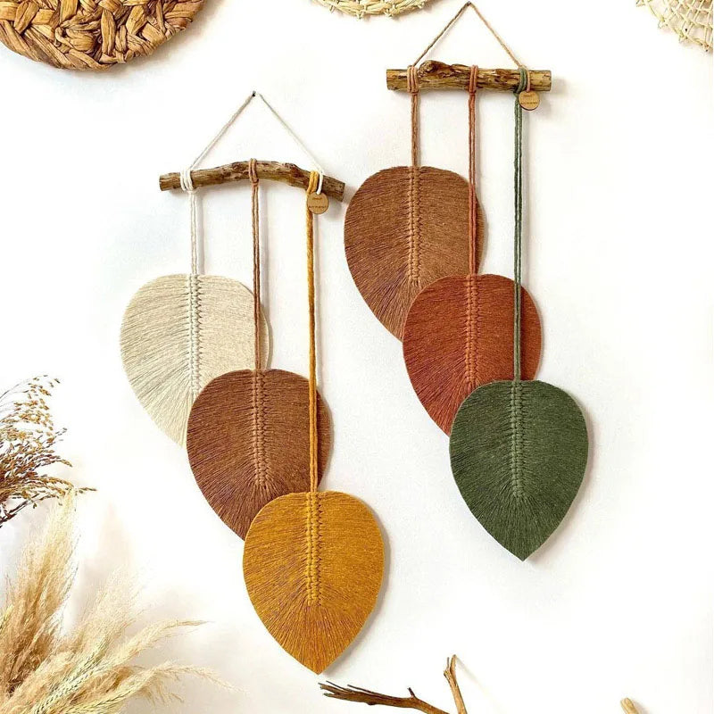Leaf 100% Handmade Macrame Home Décor Decorative Tapestry Hanging Wall Art Wall Decor for Home Wall Living Room