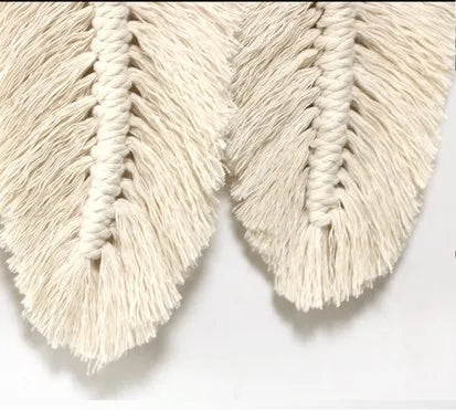 Handwoven Leaf Tassels Macrame Decorative Hanging Wall Art Wall Decorations Tapestries Wall Decor for Home Luxury Living Room