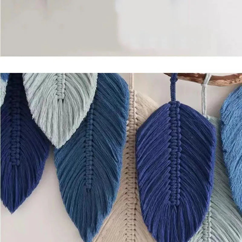 Leaf Boho Leaves Macrame Home Décor Decorative Hanging Wall Art Wall Decorations Tapestries Wall Decor for Home Luxury Living Room