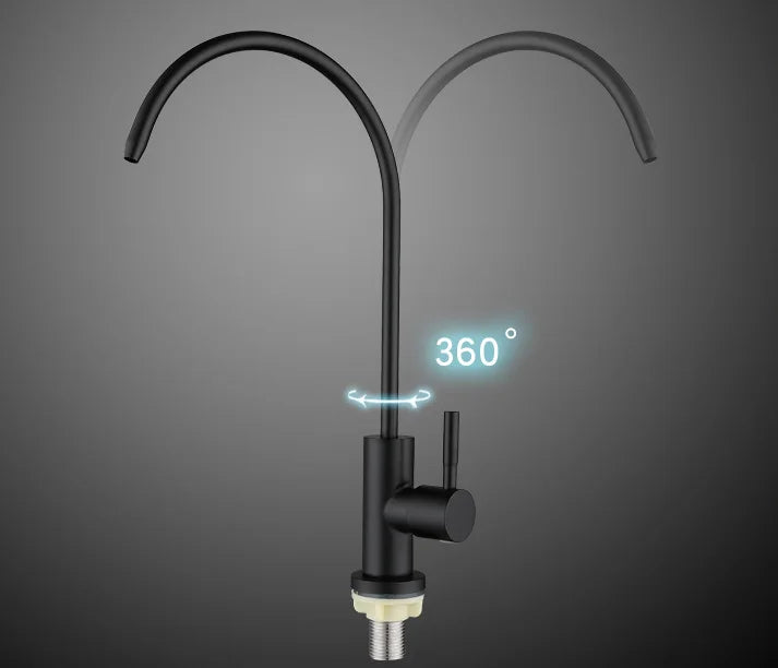 Factory Sale 304 Stainless Steel Kitchen Black Faucet for Water Purifier