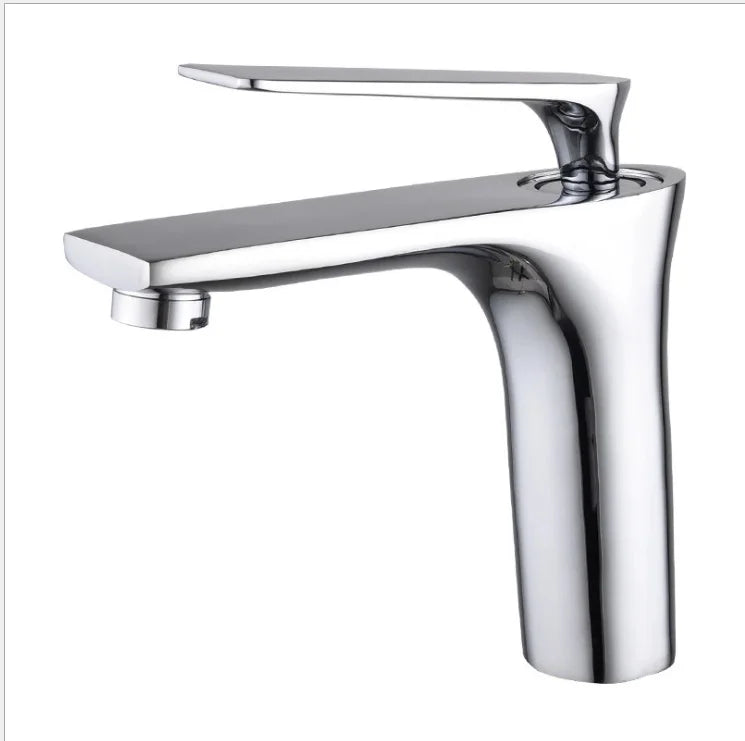 Wholesale Brass Hot and Cold Water Wash Tap Bathroom Single Handle Face Basin Faucet