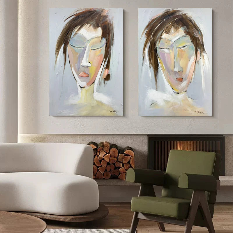 Hand Painted Abstract Oil Painting Modern Home Wall Art Hangings Canvas Paintings for Living Room