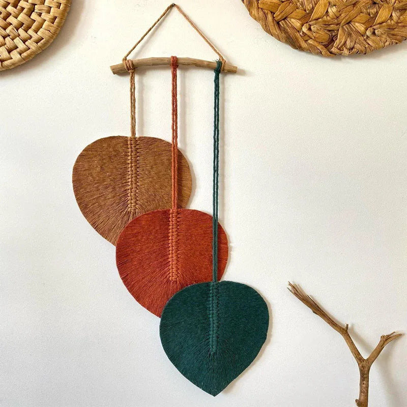 Leaf 100% Handmade Macrame Home Décor Decorative Tapestry Hanging Wall Art Wall Decor for Home Wall Living Room