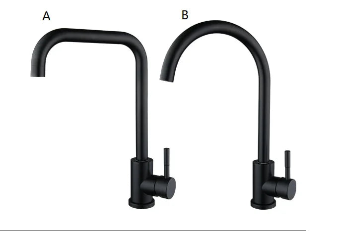 High Quality Durable Black 304 Stainless Steel Kitchen Sink Water Mixing Faucet