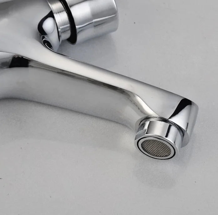 Wash Bathroom Accessories Time Delay Tap Copper Wash Basin Faucet