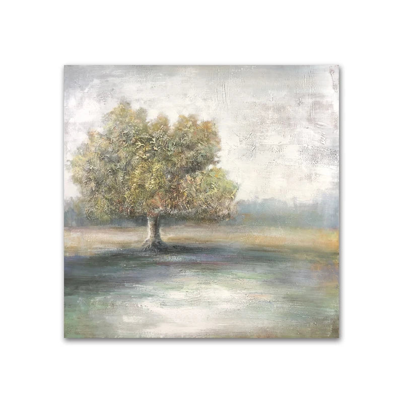 Modern Chinese Style Pure Handpainted Wall Landscape Oil Painting Interior Painting Acrylic Wall Art