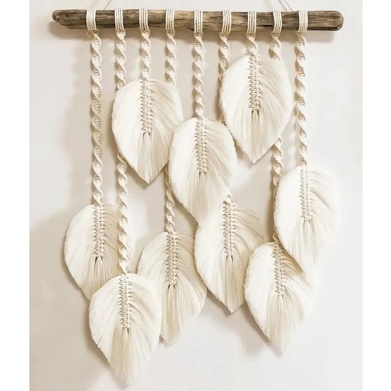 High Quality Leaf Macrame Décor Decorative Hanging Wall Art Wall Decorations Tapestries Wall Decor for Home Luxury Living Room