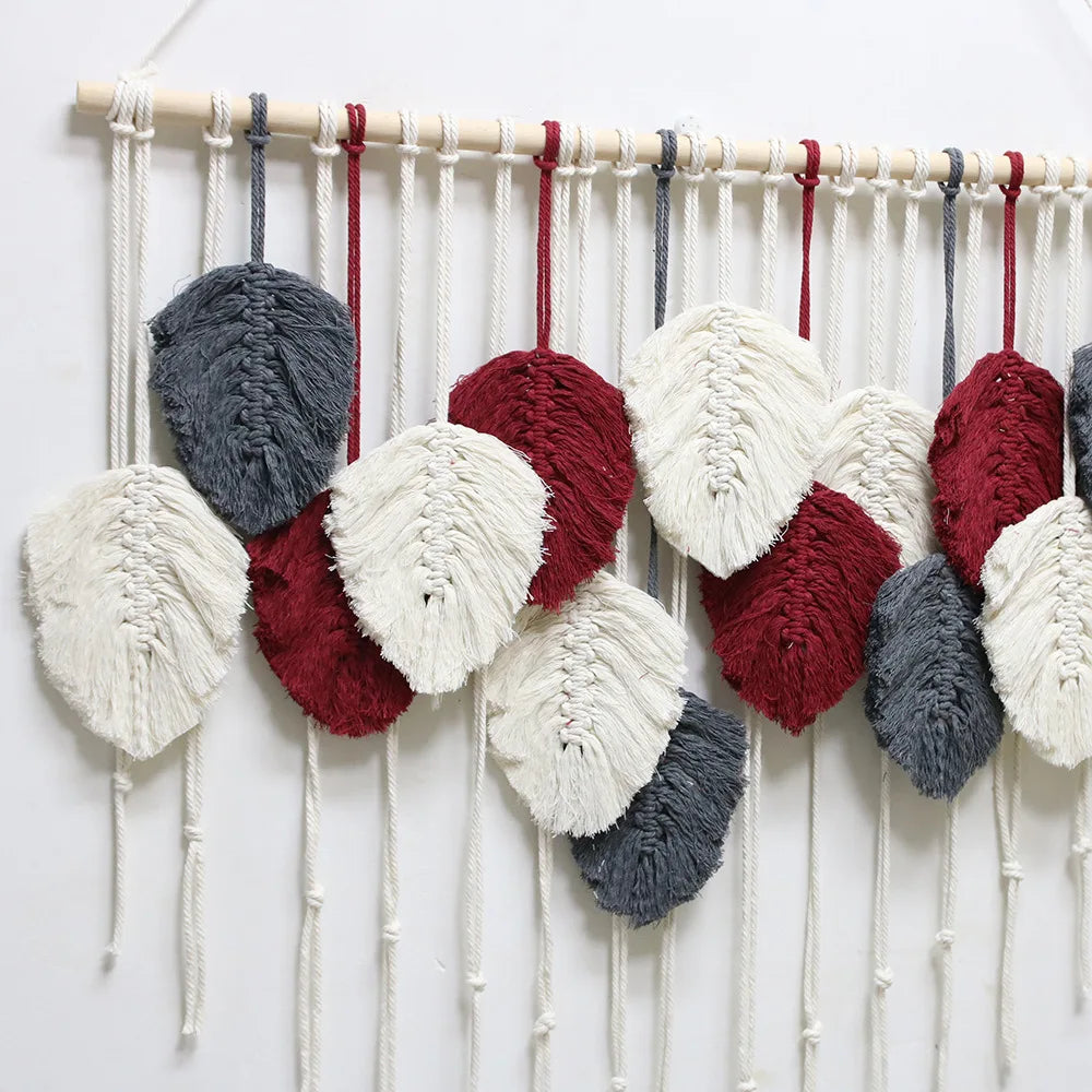 Wholesale Cotton Leaf Macrame Décor Art Wall Hanging Designs Tapestries Home Decoration Tapestry Wall Decor for Home Living Room