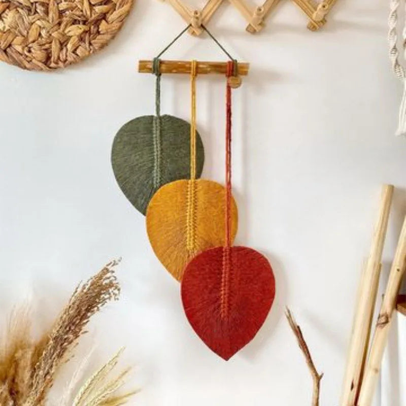 Leaf 100% Handmade Macrame Home Décor Decorative Tapestry Hanging Wall Art Wall Decor for Home Wall Living Room