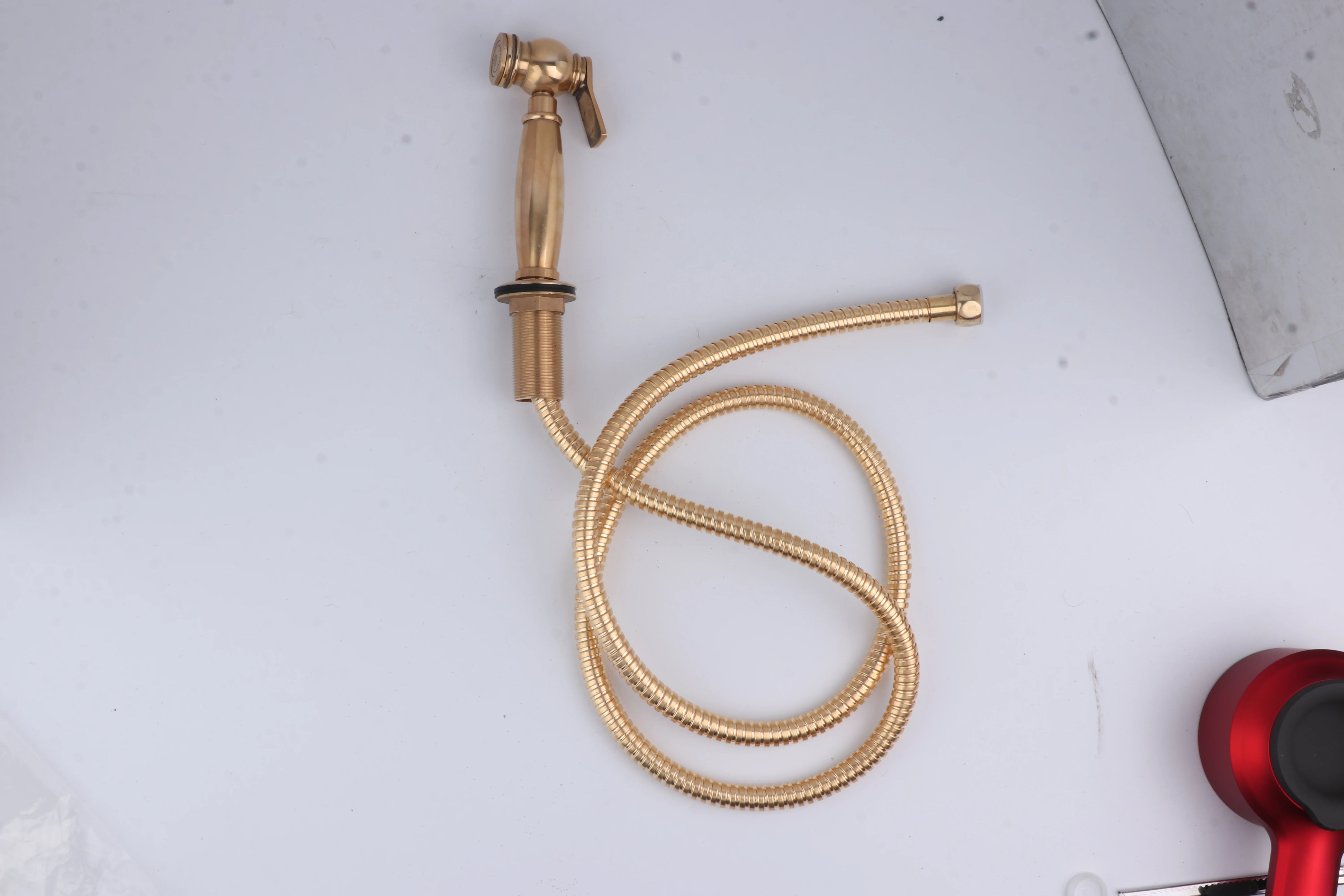Factory Direct Sales Customized Golden Brushed Brass Bridge Bathtub Faucet