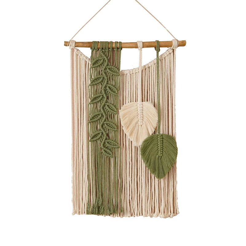 Wholesale Cotton Boho Leaf Macrame Home Décor Decorative Hanging Wall Art Wall Decor for Home Wall Living Room