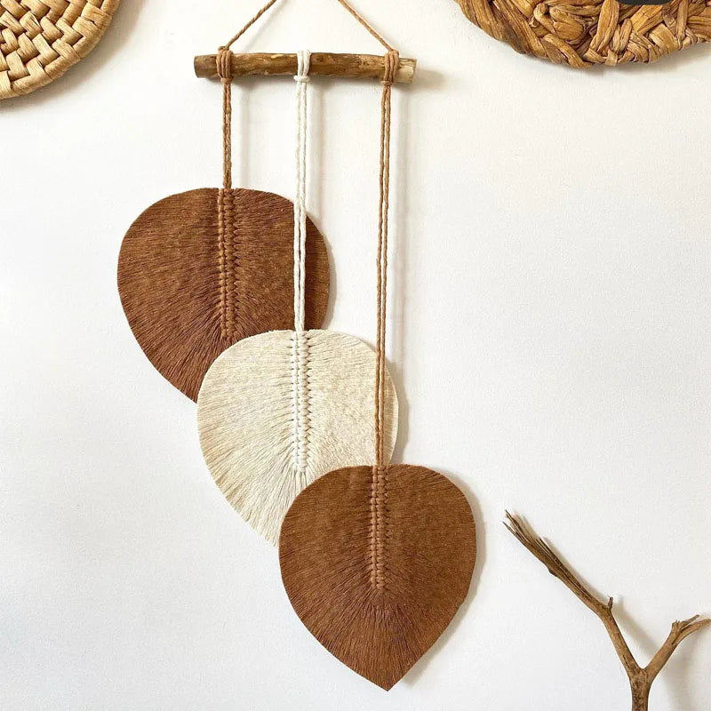 Leaf 100% Handmade Macrame Home Décor Decorative Tapestry Hanging Wall Art Wall Decor for Home Wall Living Room