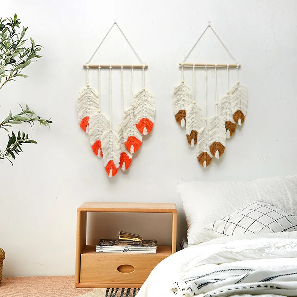High Quality DIY Leaf Macrame Home Décor Decorative Hanging Wall Art Wall Decorations Wall Decor for Home Luxury Living Room