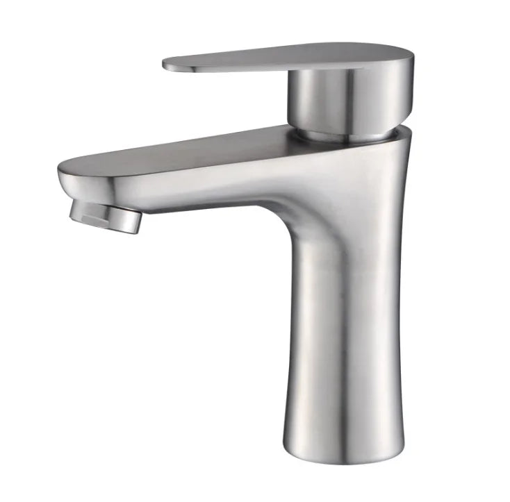 Factory Direct Sale 304 Stainless Steel Basin Faucet Cold and Hot Water Mixer Basin Tap