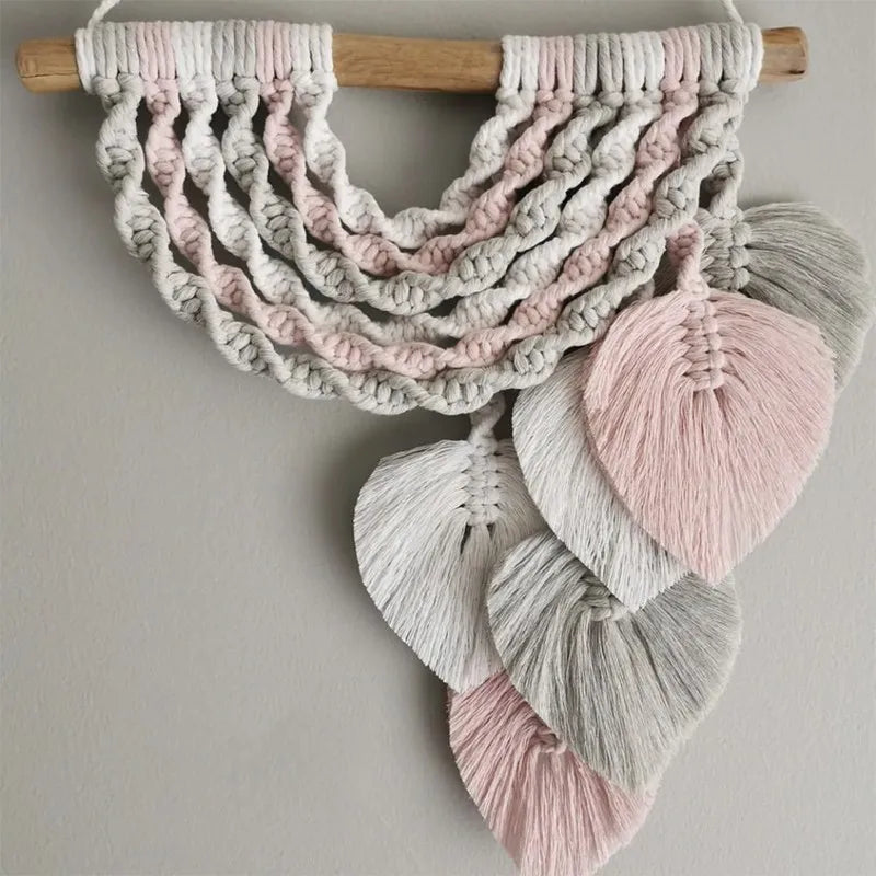 High Quality Leaf Macrame Décor Decorative Hanging Wall Art Wall Decorations Tapestries Wall Decor for Home Luxury Living Room