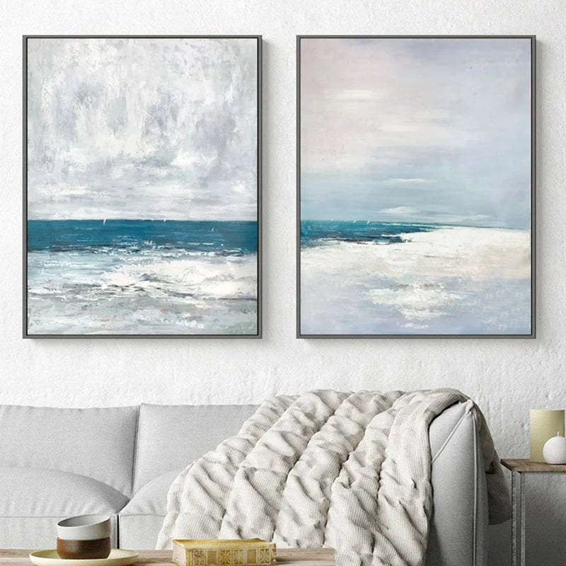 Hand Painted Modern Wall Decoration Seascape Paintings Landscape Painting Art on Canvas Other Wall Art for Living Room