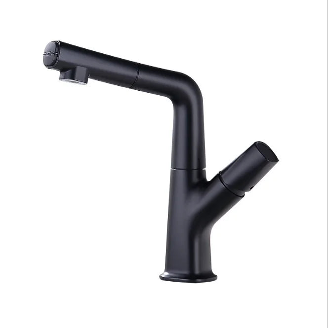 Manufacturer Pull Out Faucet Parts Good Polishing Chrome Finished Single Handle Brass Wash Bathroom Faucet
