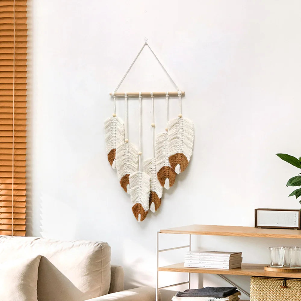 High Quality DIY Leaf Macrame Home Décor Decorative Hanging Wall Art Wall Decorations Wall Decor for Home Luxury Living Room
