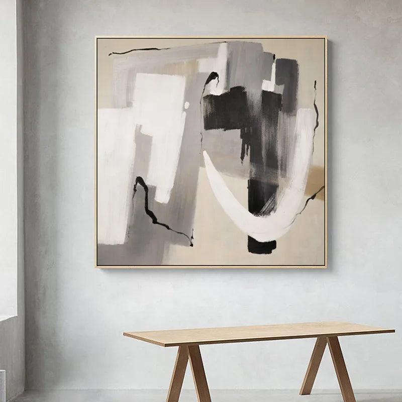 Handmade Canvas Oil Painting for Room Decoration Abstract Stretched Oil Painting for Wall Decor