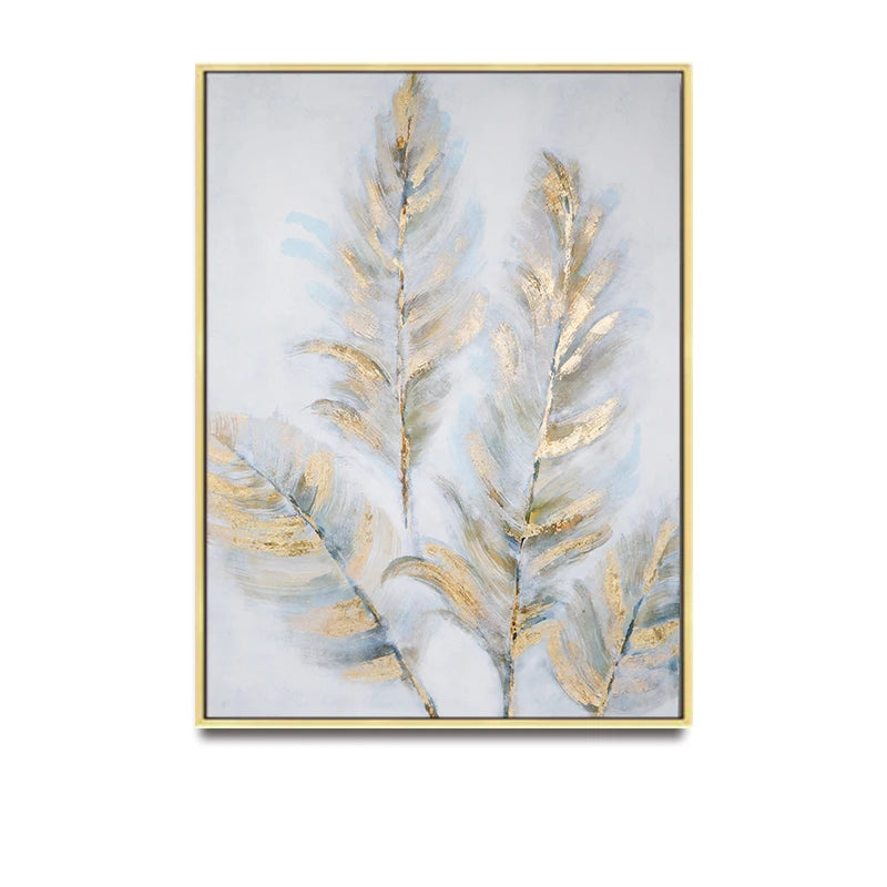 Wholesale Customized Nordic Style Framed Tropical Plant Modern Wall Art Canvas Chinese Painting Home Decoration Hot Sale