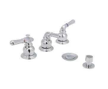 Wholesale Brass Three Holes Tap for Ceramic Bidet Bathroom Single Two Handles Hot&cold  Bidet Faucet